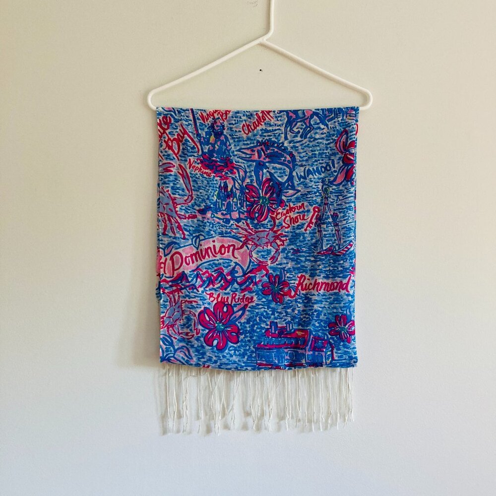 Lilly Pulitzer Loves Virginia Murfee scarf Silk Cashmere